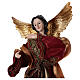 Angel in resin with red and green robe 35 cm s2