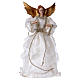 Anioł z tkaniną białą z żywicy 35 cm s1