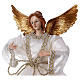 Anioł z tkaniną białą z żywicy 35 cm s2