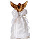 Anioł z tkaniną białą z żywicy 35 cm s5