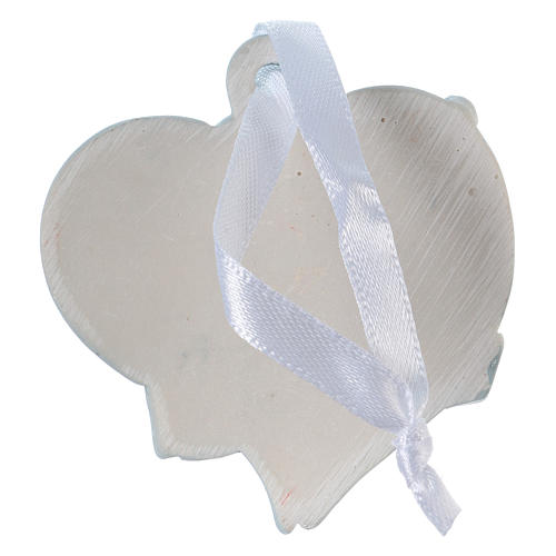 Angel 6 cm on light-blue heart to be hanged 20 pieces 2