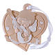 Angel 4.5 cm in coloured resin on beige heart to be hanged 20 pieces s1