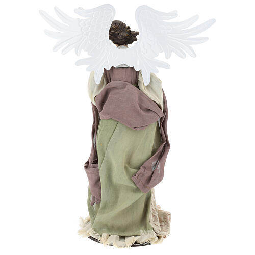 Angel 40 cm in Shabby Chic style in resin and tempera 5