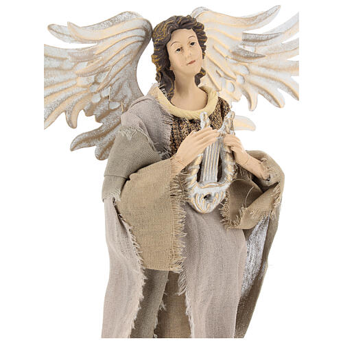 Angel 38 cm in Shabby Chic style in resin and tempera 2