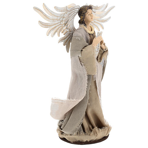 Angel 38 cm in Shabby Chic style in resin and tempera 4