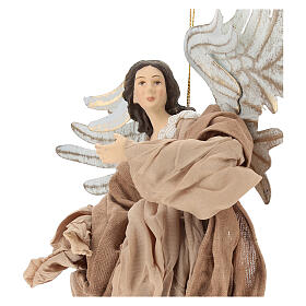 Flying angel looking to his right, resin figurine
