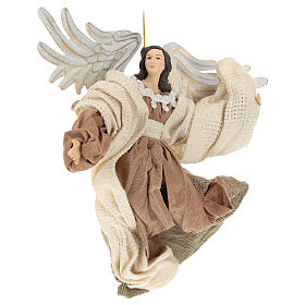 Anjo em vôo em terracota com cabeça para a esquerda s4