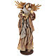 Shabby Chic style resin angel 45 cm with mandolin and bronze coloured fabric dress s1