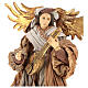 Shabby Chic style resin angel 45 cm with mandolin and bronze coloured fabric dress s2