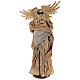 Shabby Chic style resin angel 45 cm with mandolin and bronze coloured fabric dress s5