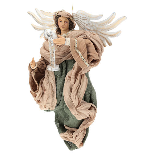 Ángel que vuela 35 cm de resina detalles de tejido 3