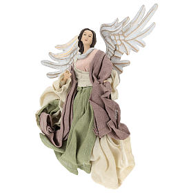 Anjo em vôo resina com rosto para a direita s3