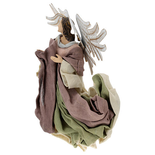 Flying angel facing right,in resin 22 cm 9