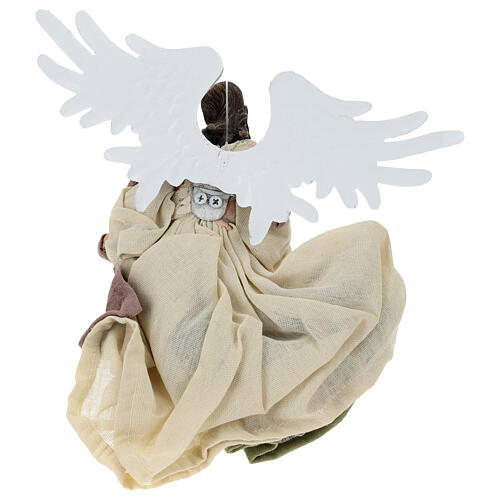 Angelo in volo resina con viso rivolto verso sinistra 10