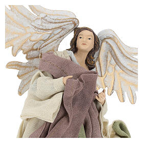 Flying angel facing left in resin 22 cm