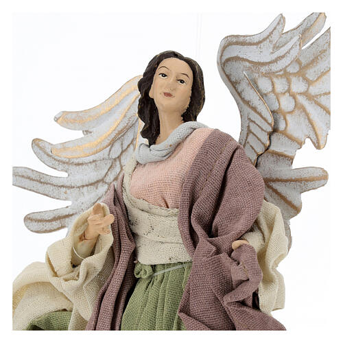 Flying angel facing left in resin 22 cm 7