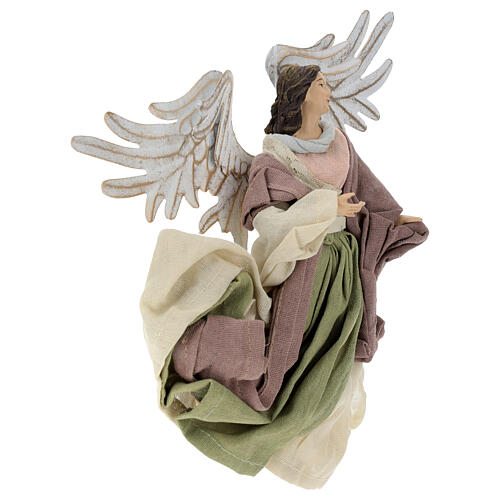 Flying angel facing left in resin 22 cm 9