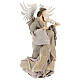 Angel statue 45 cm with violin in resin and beige clothing s4