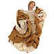 Resin angel with bronze-colored fabric with face facing right, Shabby Chic style. Assorted models s2