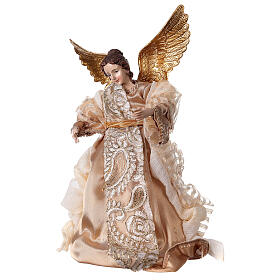 Resin angel with golden fabric 30 cm