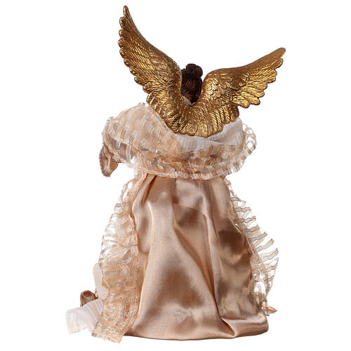 Resin angel with golden fabric 30 cm 4