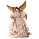 Resin angel with golden fabric 30 cm s1