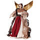 Angel in resin and burgundy fabric 28.5 cm s2