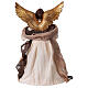 Angel in resin and burgundy fabric 28.5 cm s4