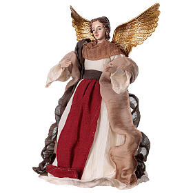 Resin angel with burgundy clothes 30 cm