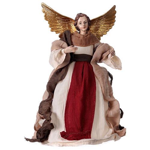 Resin angel with burgundy clothes 30 cm 1