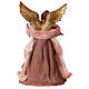 Engel aus Harz und rosa-beigem Stoff, 30 cm s4