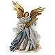 Angel of 45 cm, resin and fabric, blue and silver, Venetian style s1