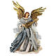 Angel tree topper 45 cm silver blue resin Venetian style s1