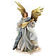 Angel tree topper 45 cm silver blue resin Venetian style s4