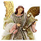 Angel with harp 45 cm, resin and fabric, Venitian style s4