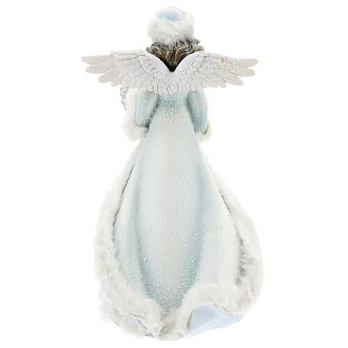 Angel with crown statue H 37 cm white 5