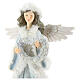 Angel with crown statue H 37 cm white s2