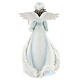 Angel with crown statue H 37 cm white s5