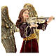 Christmas angel with violin red clothing H 34 cm s2
