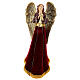 Anioł bożonarodzeniowy z trąbką, szaty czerwone złote, h 33 cm s1
