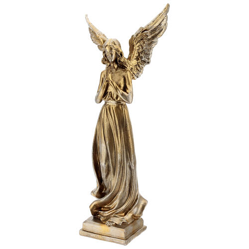 Golden angel statue standing H 42 cm 3