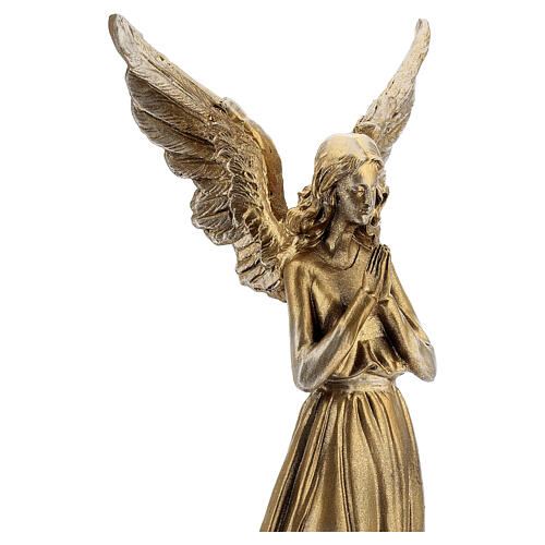 Golden angel statue standing H 42 cm 4