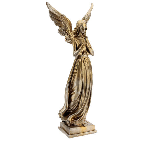 Golden angel statue standing H 42 cm 5