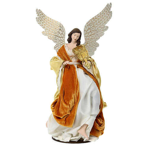 Angelo resina stile veneziano arancione 35 cm 1