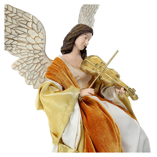 Angelo resina stile veneziano arancione 35 cm 2