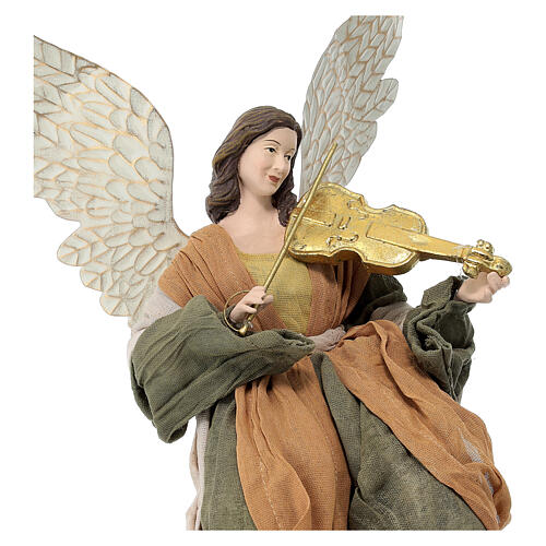 Shabby Chic angel with violin, resin, 35 cm 2
