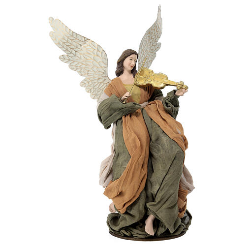 Shabby Chic angel with violin, resin, 35 cm 3
