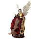 Ángel con violín estilo veneciano rojo oro 35 cm s4