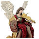 Anioł ze skrzypcami styl wenecki czerwony i złoty 35 cm s2