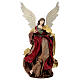 Angel statue with violin Venetian style red gold 35 cm s1